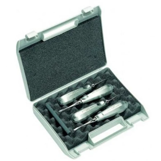 Luxator gyökéremelő szett  (588/1,2, 3, 4 + 993 sz. 1db fenőkő) CM