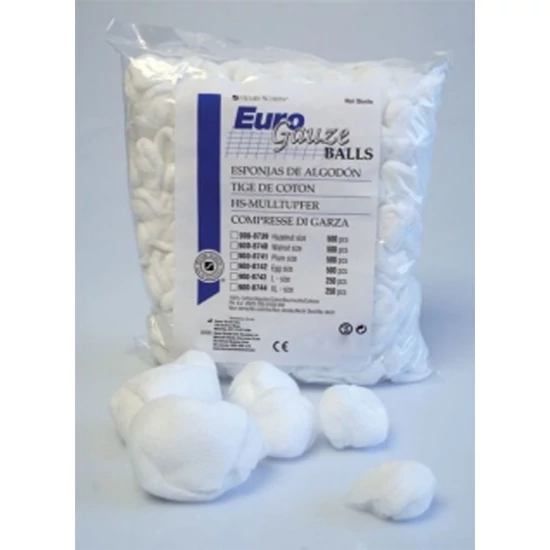 Géztörlő Euro Gauze 0,6x0,9cm mogyoró nem steril 500db HS