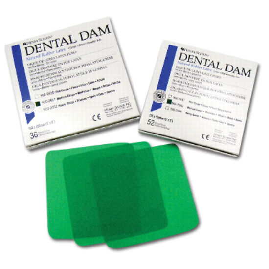 Dental Dam 12,5x12,5cm vékony 52lap zöld HS