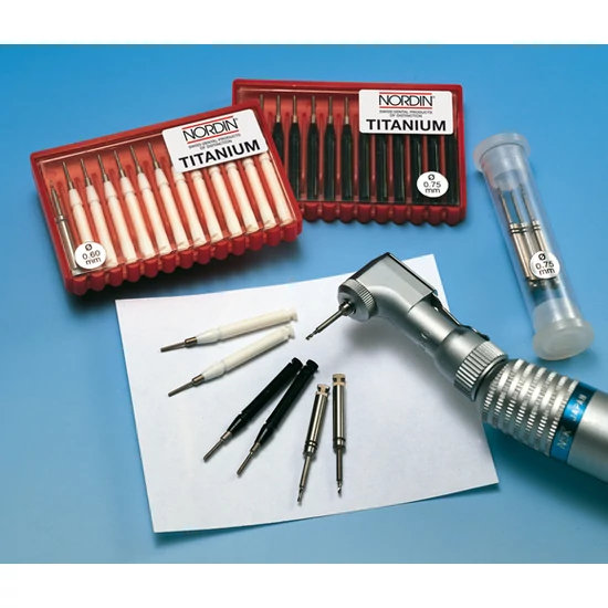 Titán retenciós csap kit 0,60mm fehér (12 csap+1 fúró) Nordin