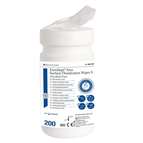 EuroSept Plus Wipes XL alkoholmentes Box 200db kendővel 220x200mm HS