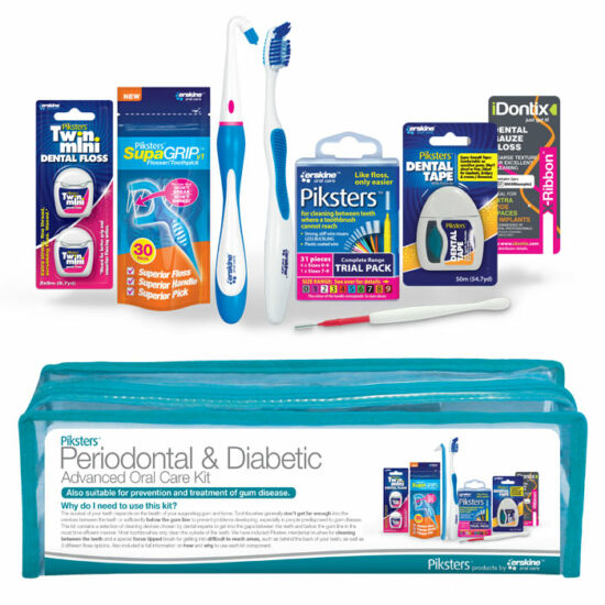 Piksters Periodontal & Diabetic Advanced Oral Care Kit