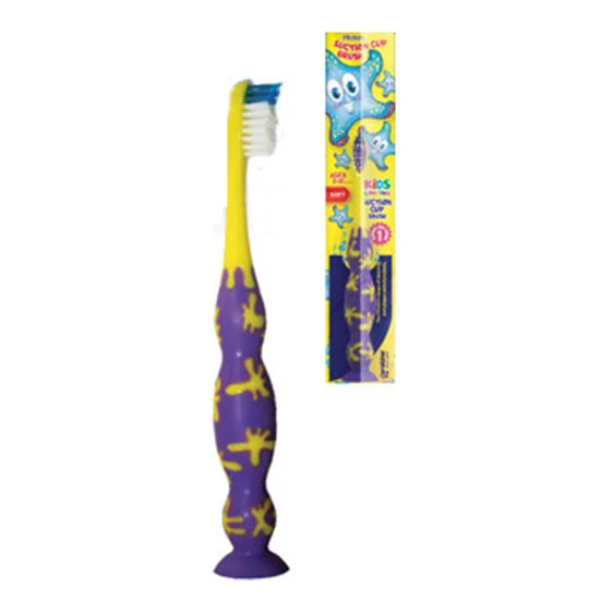Piksters fogkefe Suction Cup Brush sárga/lila (3-10 éves) tap.kor.