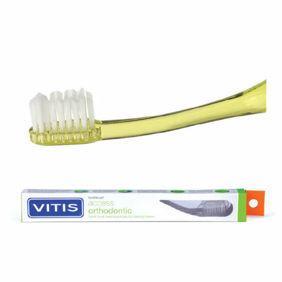 AKCIÓ - Fogkefe VITIS ortho access (kisfejű) +15 ml orthodociás fogkrém 10+2