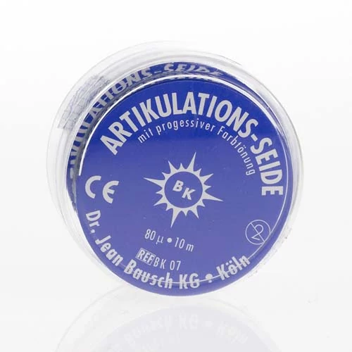 Artikulation silk 80µ BK 07 kék 16mm 10m rolni Bausch