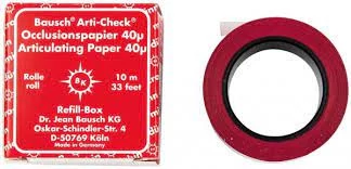 Artikulációs papír 40µ BK 1016 piros utántöltő tek.BK 16-hoz 10mx22mm Bausch