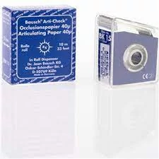 Artikulációs  papir 40µ BK 15 kék tek.adagolóval 10mx22mm Bausch