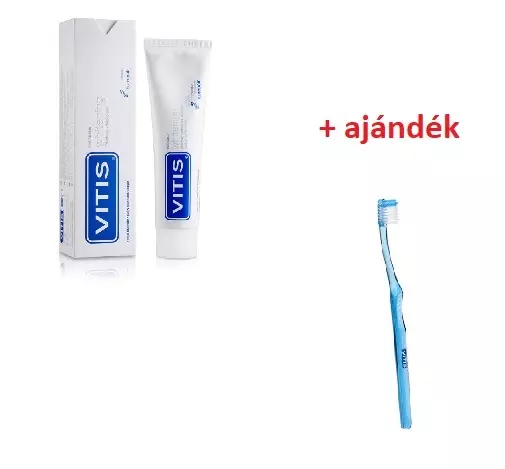 AKCIÓ - VITIS Whitening fogkrém 100ml + ajándék Medium access fogkefe