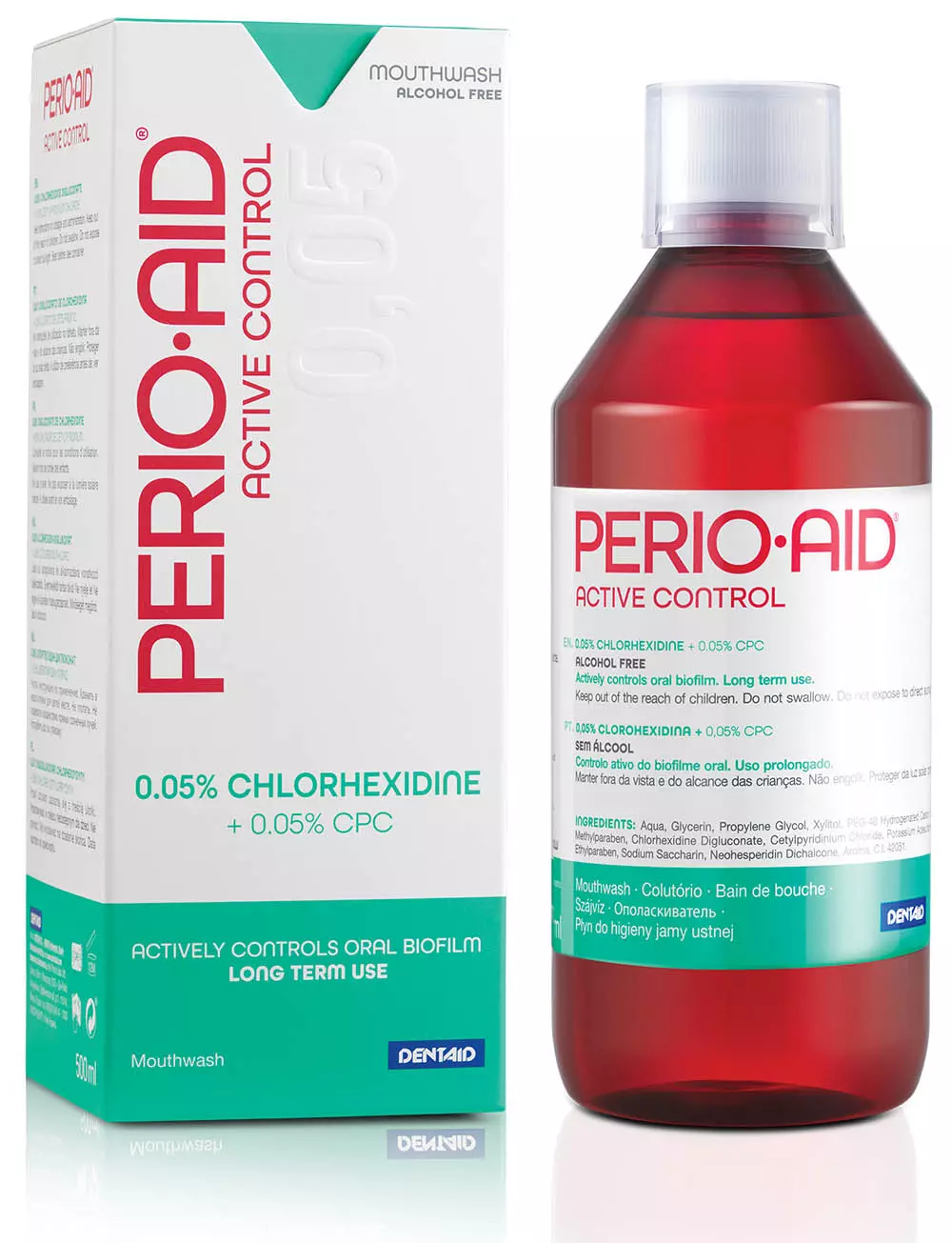 Perio Aid Active Control 0,05% szájöblítő zöld 500ml (32190)