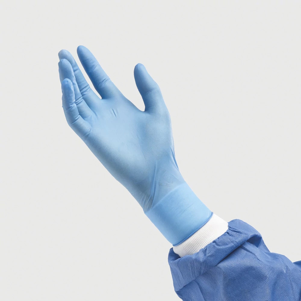 Kesztyű MONOART latex púderm.blue S 100db
