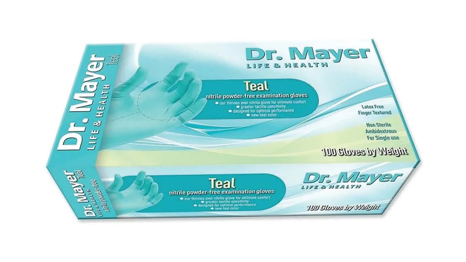 Kesztyű dr. Mayer nitril púdermentes zöld S 100db