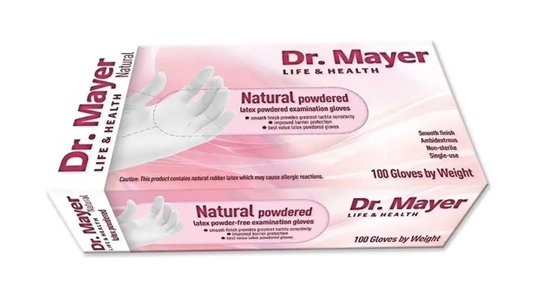 Kesztyű dr. Mayer latex púderes  S 100db