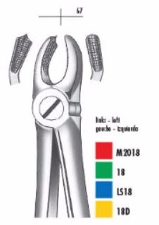 Fogó felső moláris bal E18 CM