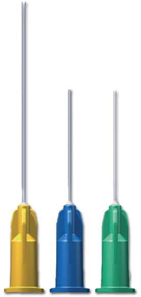 Átöblítőkanül Endo Luer Lock 25G 0,5x42mm sárga Transcodent 100db