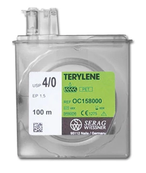 Varrófonal Terylene USP 4/0 100m 1,5 polyester zöld