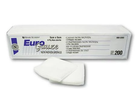Gézlap Euro Gauze 4 rétegű 5x5cm nem steril 200db HS