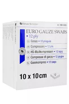 Gézlap Euro Gauze steril 12 rétegű 10x10cm 25x2db HS