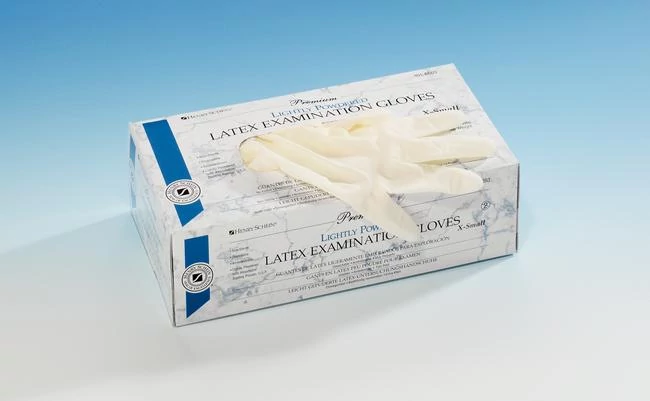 Kesztyű Latex Premium light púderes S 100db HS